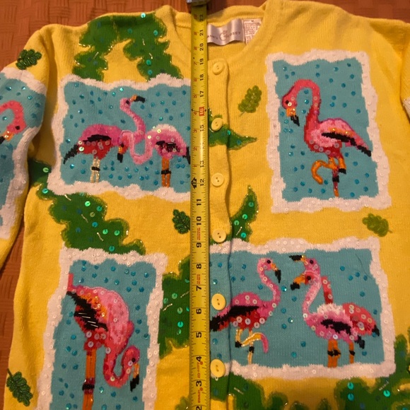 Vintage Women’s Flamingo Cardigan Sweater - Picture 4 of 7